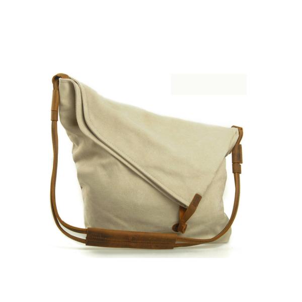 Wholesale Canvas Handbags Folded Design Waxed Canvas Messenger Bag