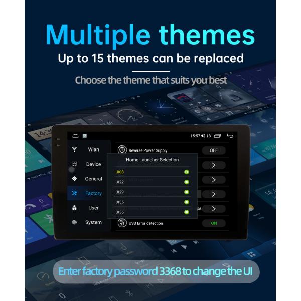 Universal Year 2000*1200 Android Screen Car GPS Navigation System with Built-in ROHM DSP