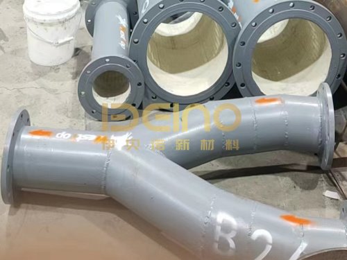Custom Ceramic Coated Pipe Composite Pipe Tee Wear Resistant Ceramic Tube