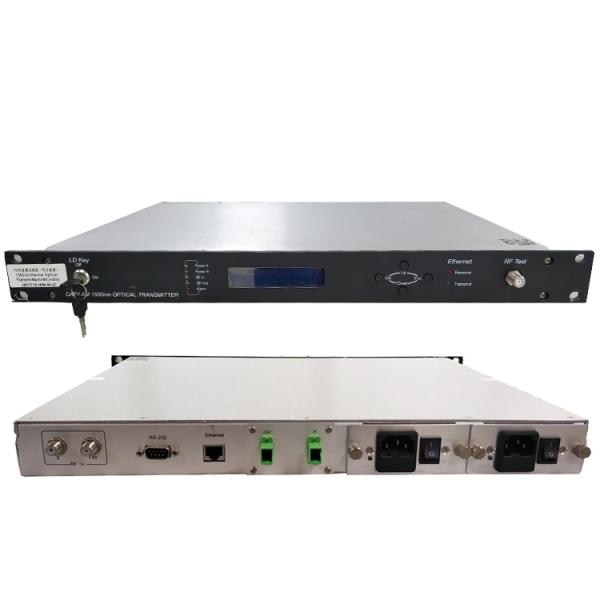 Internal Modulator 1550 Fiber Optic Transmitter Support AGC MGC For CATV FTTH