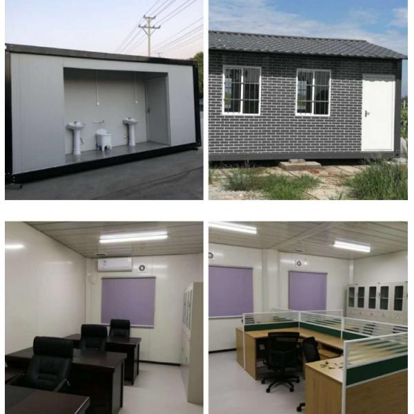 Waterproof Mobile Shipping Container Homes , Vertical Angle Line Shipping Container Cabin