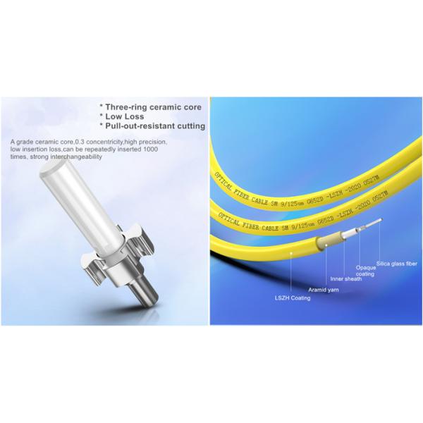 SC APC 3.0mm 10M Duplex Fiber Optic Patch Cord