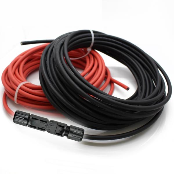 2 X 5m Dc Solar Panel 6mm Cable Wire Extensions With Pre Crimped Connector