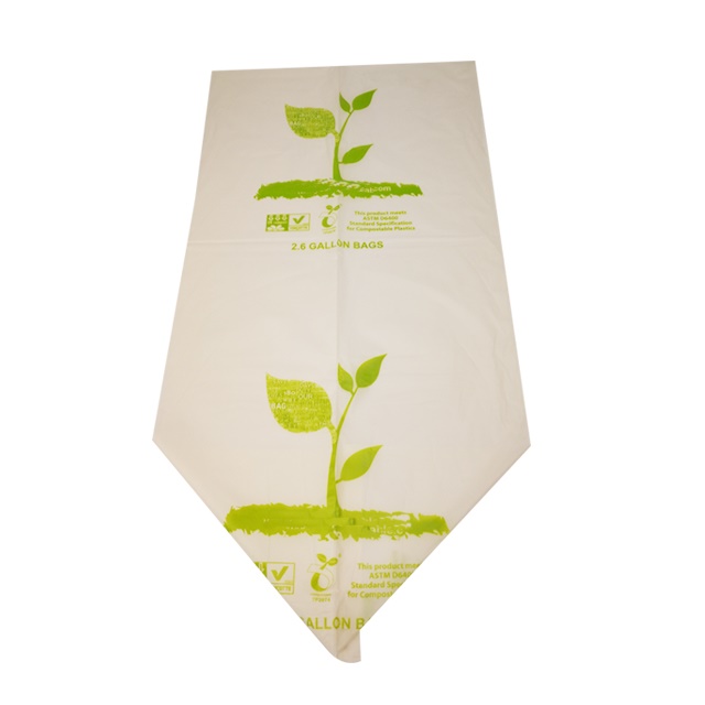 ASTM D 6400 Certified 100% compostable bags on roll with retail packaging
