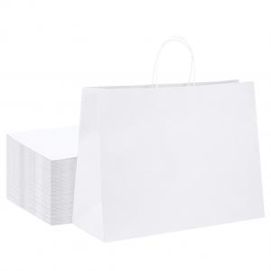 Buy cheap Supply Thick White Brown Craft Clothes And Shoe Kraft Paper Bags With Logo For Packaging product