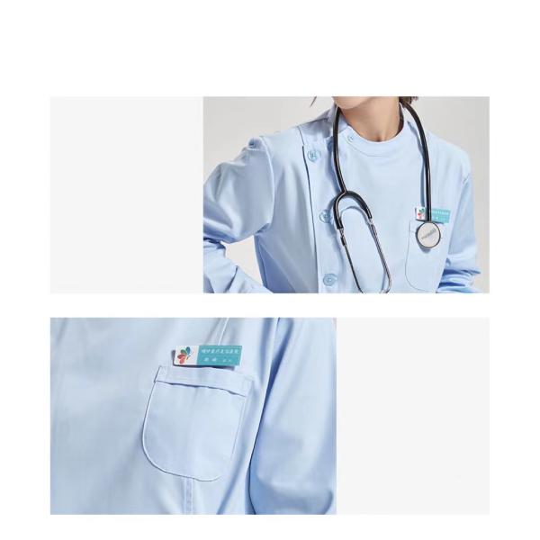 USA Market Customized Cotton Polyester Nurses Uniform Sets with Logo in Various Color
