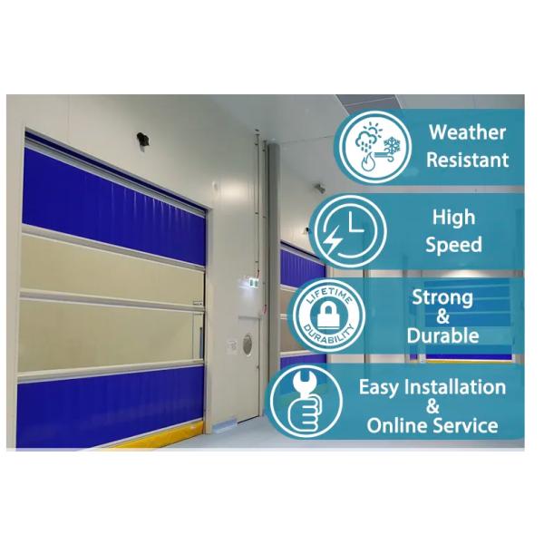 Stainless Steel Pvc Rapid Roller Doors Automatic Shutter 220V Motor Operate