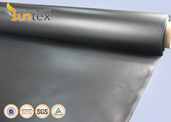 Quality 0.4mm Flexible Duct Coated Fiberglass Fabric Coated With Neoprene Rubber Black for sale