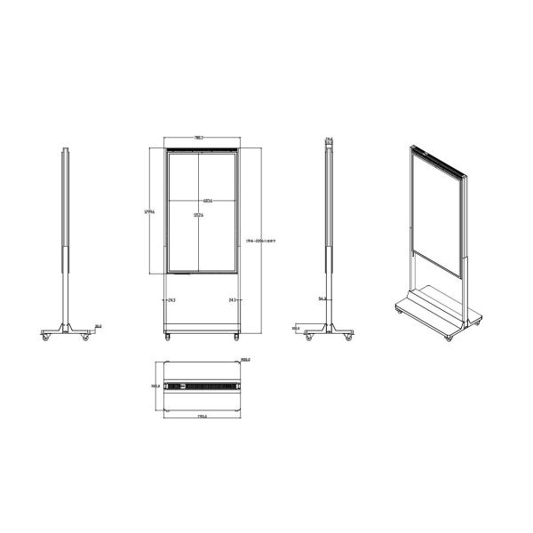 65 Inch Double Sided Digital Signage Display Outdoor Ultra Thin Frame