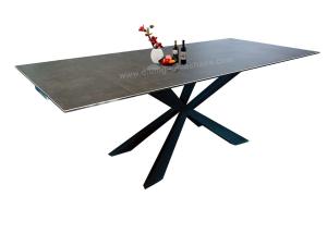 Buy cheap Steel Tube Extension Dining Table , Rectangle Ceramic Top Dining Table product
