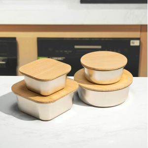 Buy cheap Stainless Steel Food Container with Bamboo Lid - Microwave Safe product