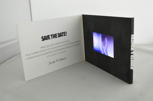 Quality 10.1 Inch Invitation Video Card , Coating Paper Digital Video Brochure for sale