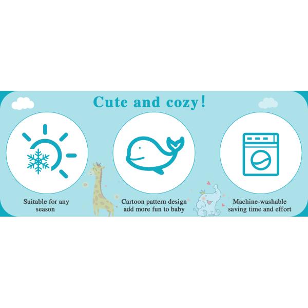 Premium 3-Piece Cartoon Baby Bedding Set , Newborn& Infant Nursery Bedding Set