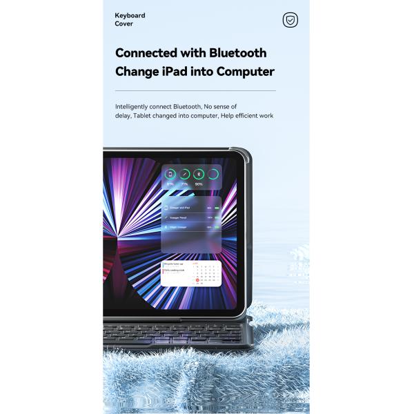 ESSAGER Bluetooth Wireless Magnetic Tablet Keyboard Case For Ipad 10 ES-JP03