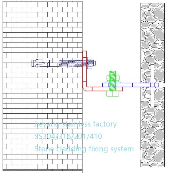 L angle,L anchor,SS304/316L Stainless Steel Stone Cladding L Bracket/Anchor for marble fixing system