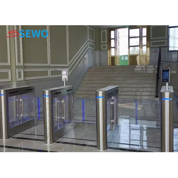 TCP/IP Communication Interface High Speed Gate Turnstile with Biometric Access Control and Card Reader 1400×160×1000m