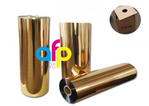 China Pet Gold Silver Polyester Metalized Thermal Lamination Film Roll Corona Treated on sale