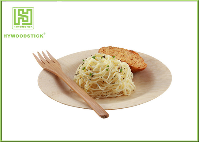 High End Disposable Wooden Plates Camping Dinnerware Sets Smooth Surface