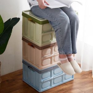 Multifunctional Leakproof Lidded Storage Bins , Ultralight Collapsible Plastic