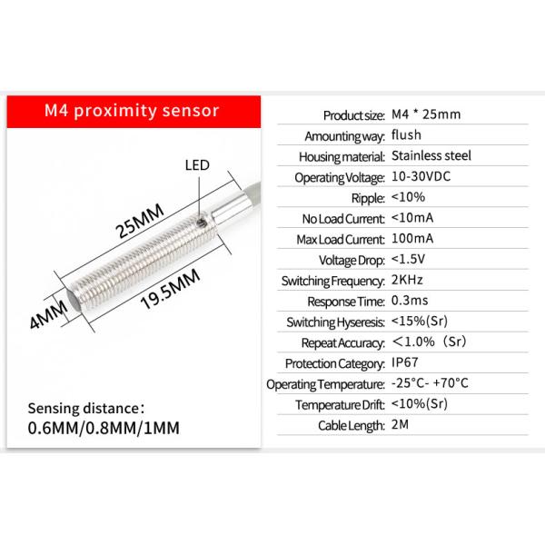 Small Proximity Sensor Dc 3 Wire Inductive Type Suitable for Industrial Automation and Smart Manufacturing Applications