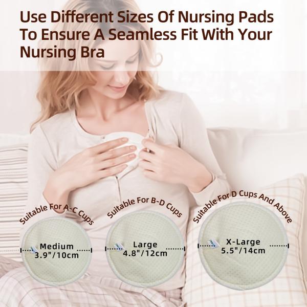 High Absorbency Breathable Bamboo Breast Pads Reusable Washable Nipple Pads