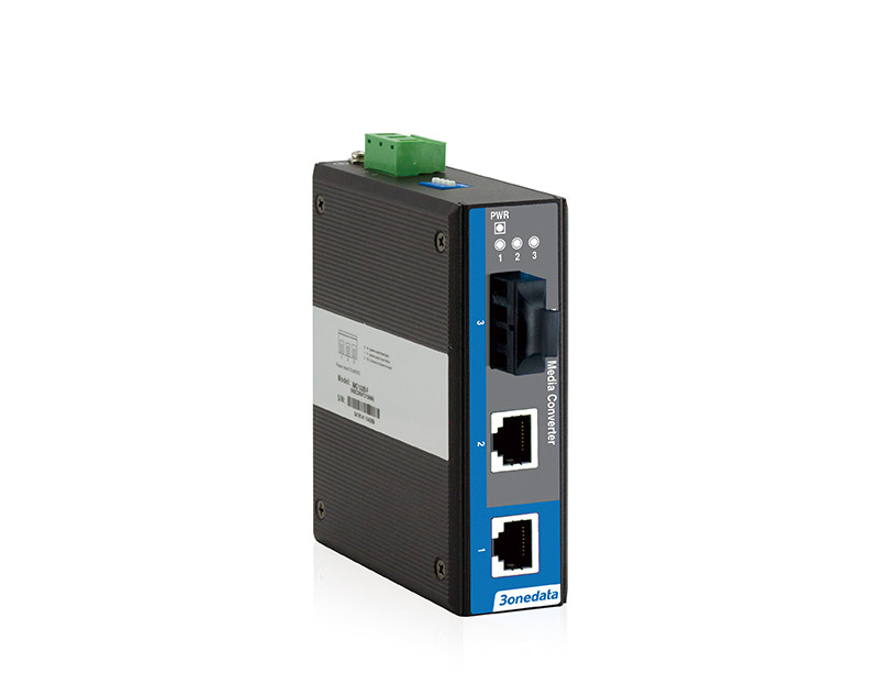 100Mbps 3 Port IP40 100M Unmanaged Media Converter