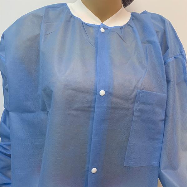 Medical Disposable PP Non-woven Lab Coat with Cuffs