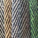 Red Green Zebra Leopard Tweed Wool Fabric Knitted 150CM Width