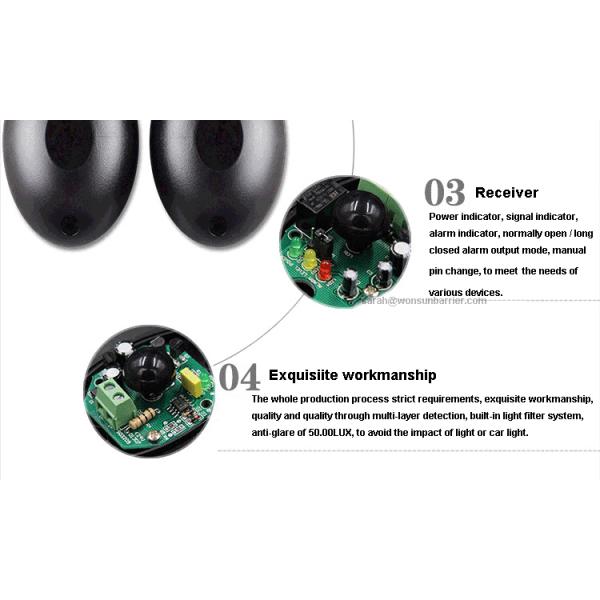 Infrared Beam Sliding Gate Motor Accessories Photocell Sensor