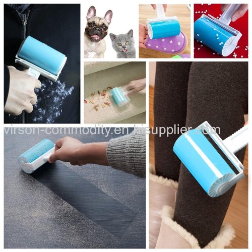 Large Size Washable Sticky Lint Roller Reusable Sticky Remover Brush for Pet Hair Clothes Carpet Floor Curtain Dust