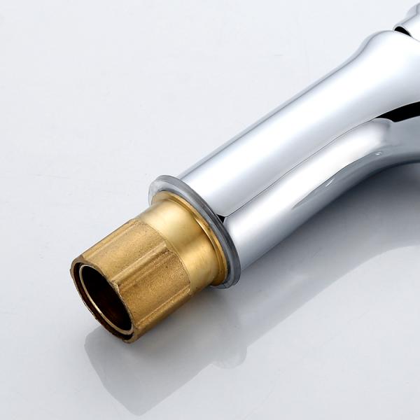 Brass Modern Single Handle Basin Mixer Hot Cold Basin Taps In Chrome