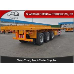 Buy cheap 60T Max Payload Steel 3 Axles 40Ft Flatbed Container Trailer product