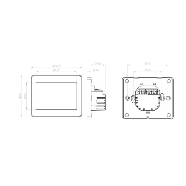 WPA2 House HVAC Smart Thermostat Radiant Heat Wireless IEEE 802.11b Wifi