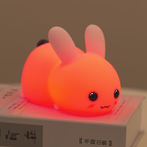 Rechargeable Rabbit Silicone Night Light Lamp Multipurpose Durable