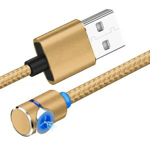 China 90 Degree Magnetic USB Cable 2.4A  Stable  For Iphone XS / Smartphone on sale