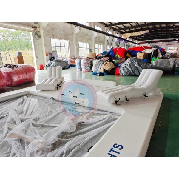China Factory Great Calue Durable Inflatable Net Swimming Pool With Seat Custom PVC Sun Resistant Inflatable Family Pool