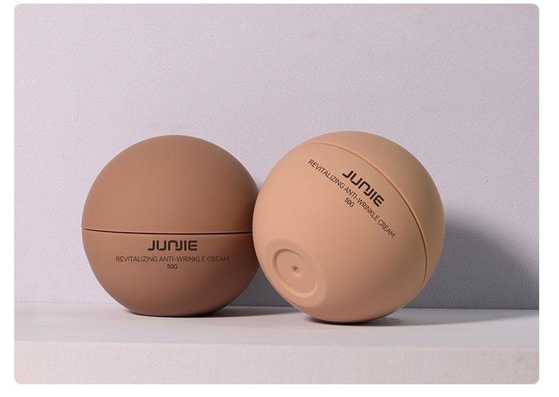 Custom Empty Plastic 50ml Luxury Skin Care Double Wall AS Jar Body Butter Ball Round Cosmetic Cream Jar Packaging Jars