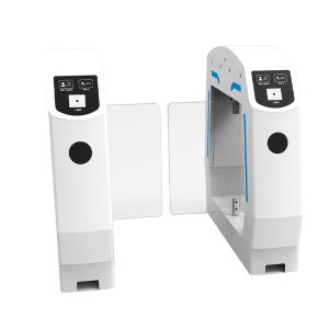 White Biometric Turnstile , Optical Swing Turnstile For Public Facilities