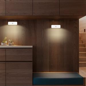 10ft 200mAh USB Rechargeable Motion Sensor Light 20S Delay Under Cabinet Lighting