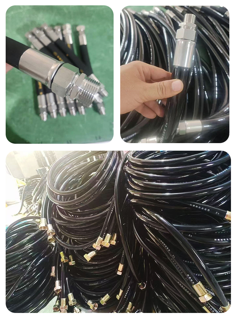 ATEX Rubber Covered Hose With Quick-Connect Fittings Easy Installation Solution Explosion-proof Flexible Rubber Hose