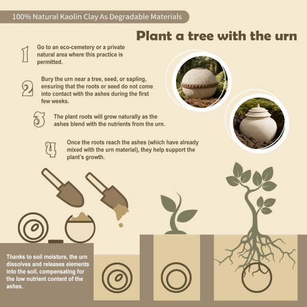 Customizable Biodegradable Urns For Burial , Beige Sphere Keepsake Cremation Urns