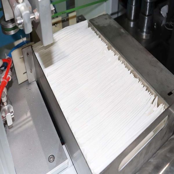 Servo Driven Surgical Glove Wrapping Machine For Paper Liner Wallet Pack
