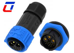 Buy cheap 30A 3 Pin Waterproof Cable Connector IP67 16 Pin Self Locking Multi Core Structure product