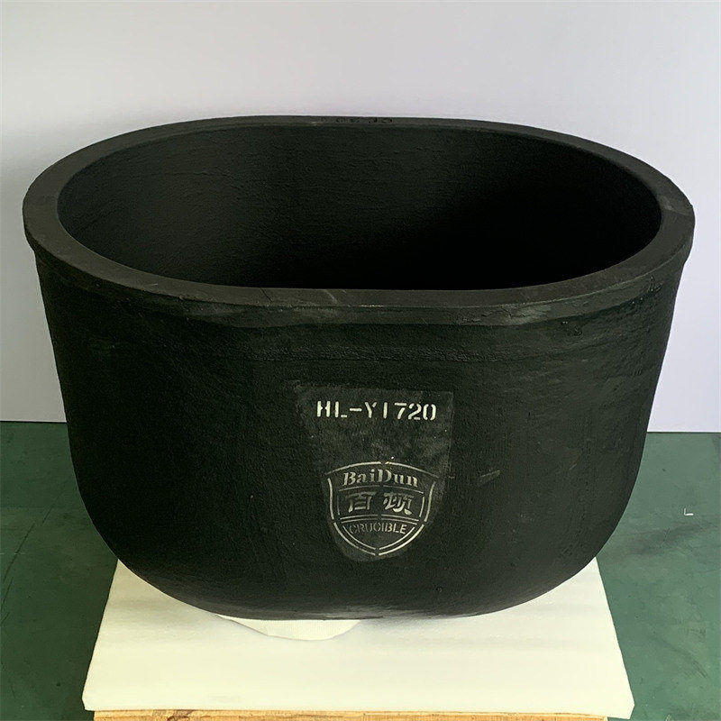 High Melting Point Oval Crucible Isostatic Pressing Silicon Carbide Crucible