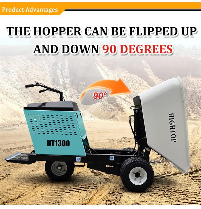 1300kg Load Capacity Gasoline Dump Truck with 6L Fuel Tank