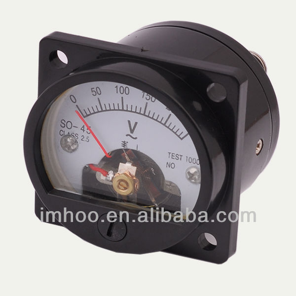 Round Moving Coil DC Voltmeter SO-45 Digital Scale Electric Voltage Meter