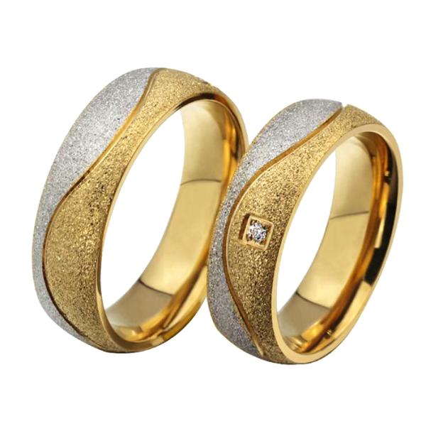 18k gold plating Titanium steel double color lovers to buddhist monastic discipline