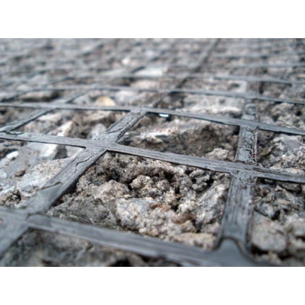 Geotextile for Roadbed Solidification 1m-6m Width 80-80 PET Biaxial Polyester Geogrid
