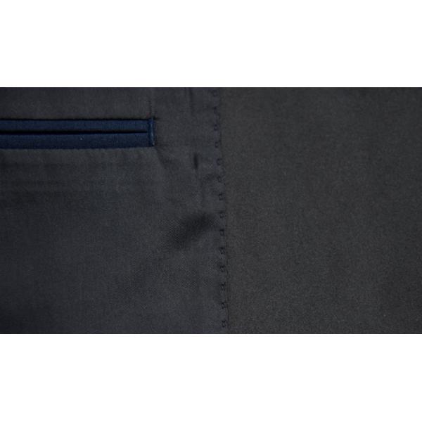 Slim Fit Mens Tuxedo Suit Navy Black Piping Anti Static ISO9001 Certification