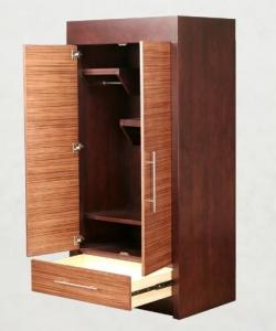 Buy cheap Wooden Two Door Wardrobe Storage Closet With Drawers For Hotel Bedroom product
